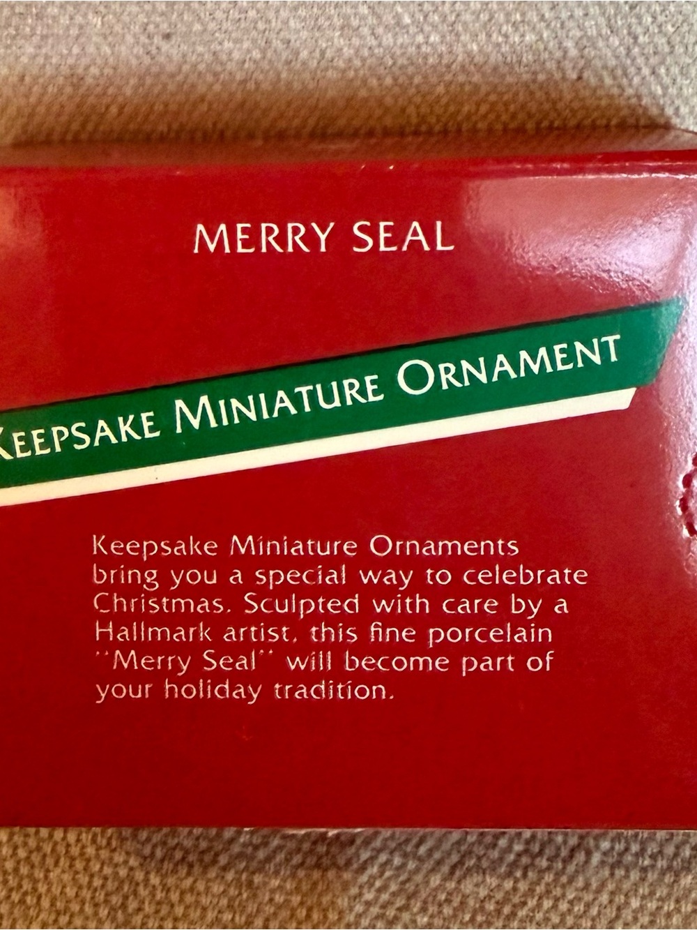 Merry Seal MINIATURE Hallmark Ornament - Picture 2 of 2